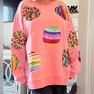 Queen of Sparkles ornament sweatshirt.